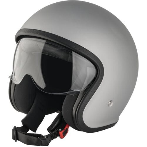 ULTIMATE SPEED Scooter helm met vizier M (Zilver/grijs)