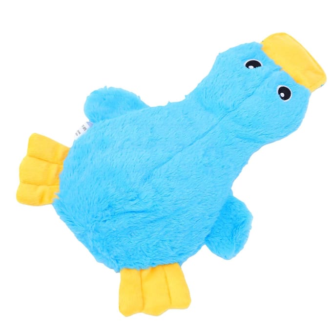 Hondenspeelgoed Eend Schattig Interactief Pluche Piepend Puppy Tanden Kauwspeelgoed voor Thuis Buiten Blue blue