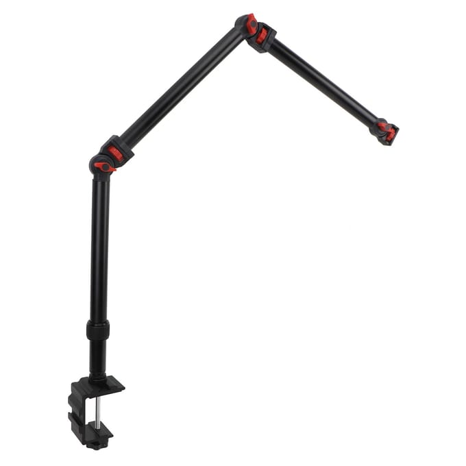 Camera Arm Klem Mount Stand met 1/4in Schroef Verstelbare Scharnierende Arm Universeel voor Webcam Projector Telefoon black