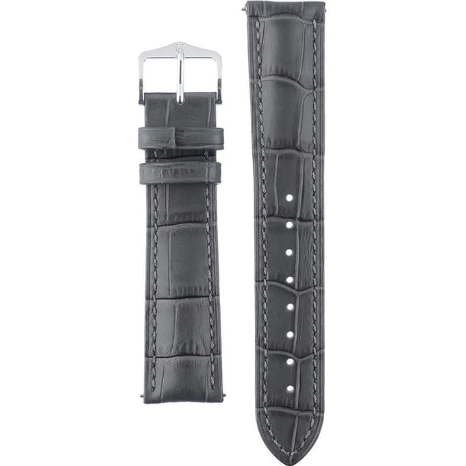 Hirsch Horlogeband -  Duke Grijs - Leer - 20mm