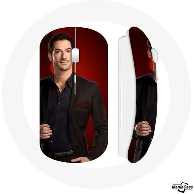 Souris sans fil - Lucifer Morningstar - Rouge - Clé USB wifi - Compatible Mac et PC