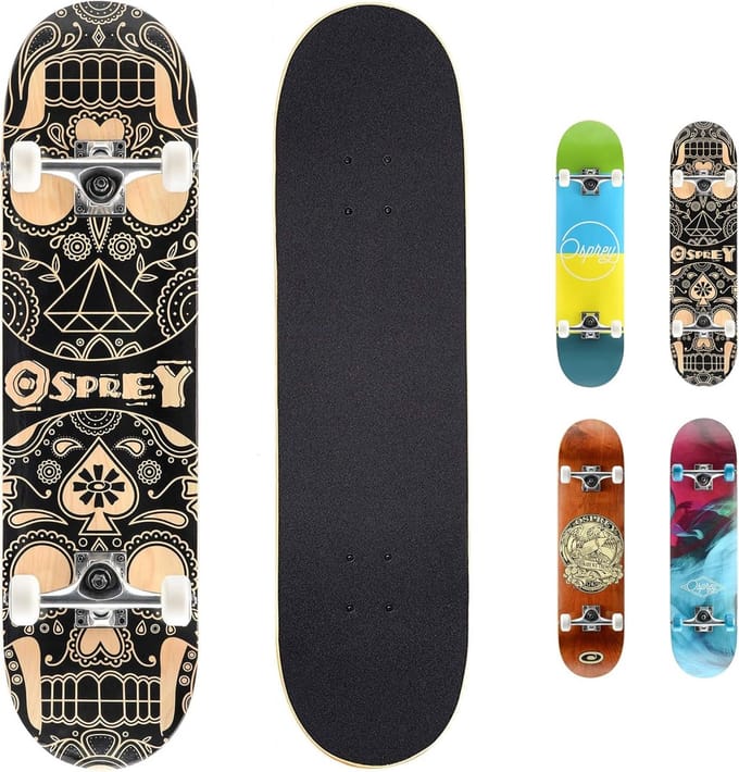 Beginner Double Kick Trick Skateboard 31" x 8"