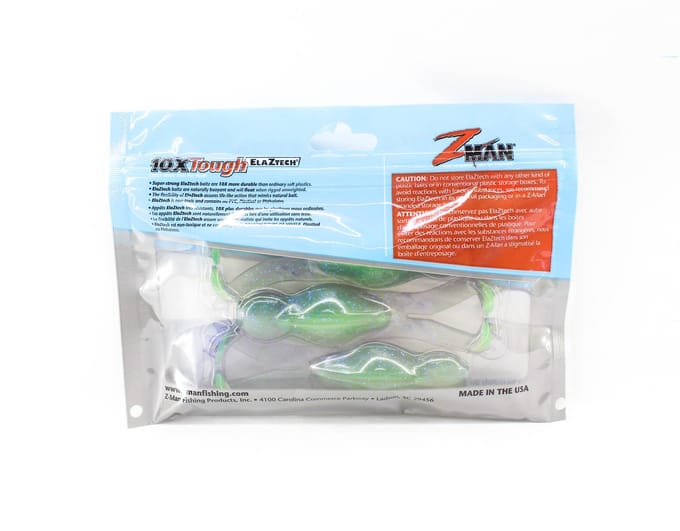 Zman Zacht kunstaas Geit ToadZ 4 Inch 3/Pack Paars Dood (3109) white