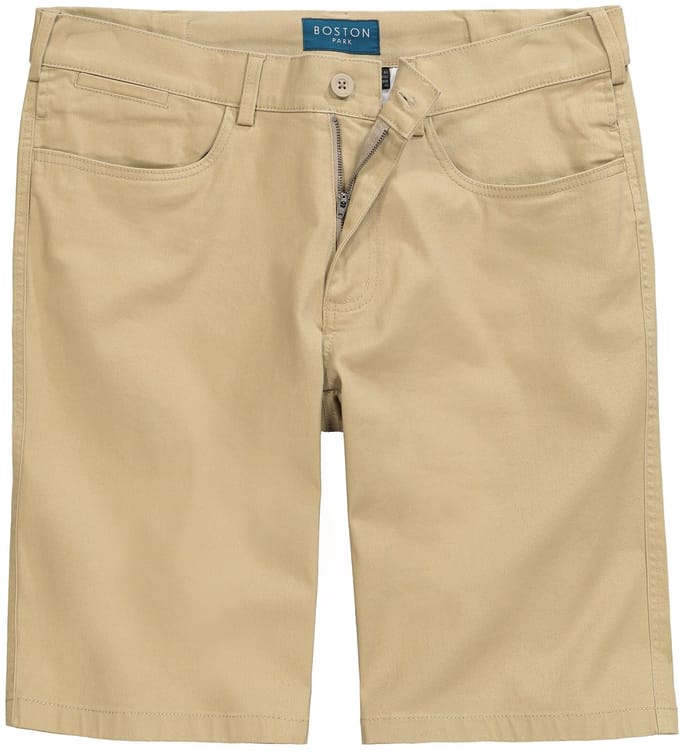 Boston Park - Heren - Bermuda van twill traveller-band regular fit - Zand - Maat 60