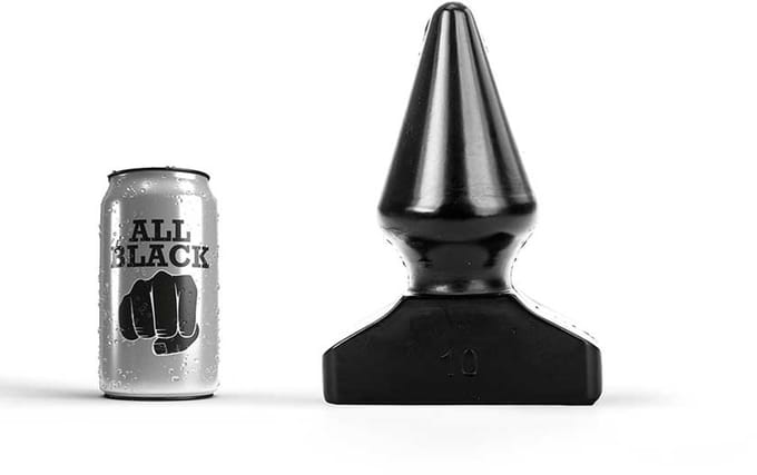 All Black - Extreme Anaal Plug - 20.5 x 9 cm - Zwart
