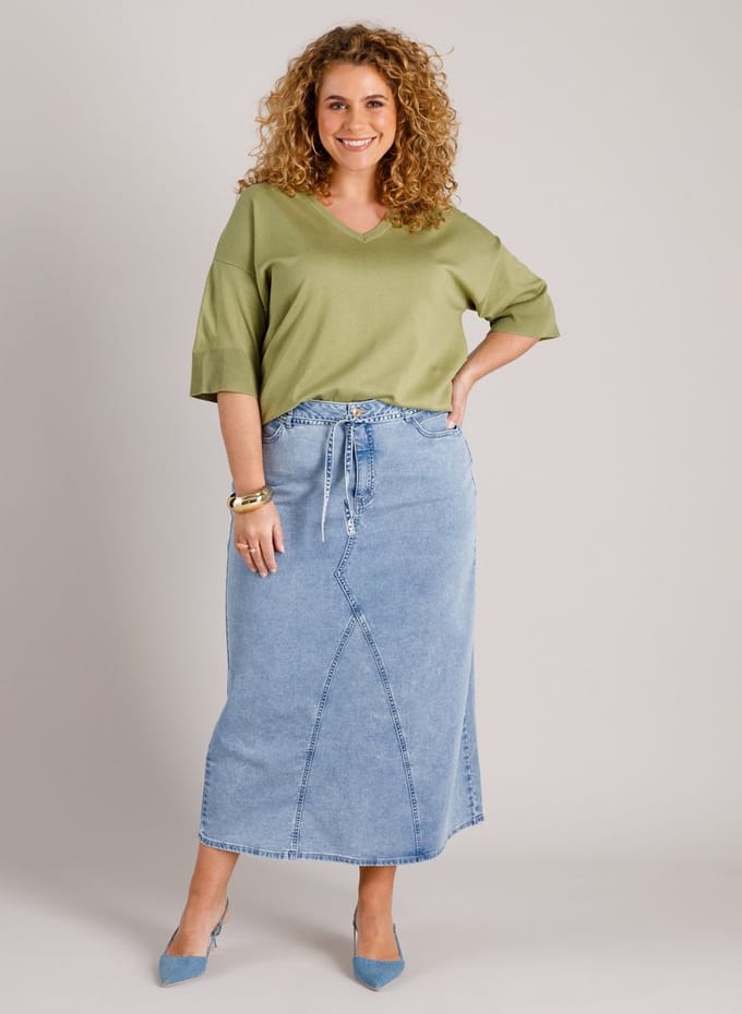 YEST CURVE Lorette Tops - Botanic Green - maat 2(50)