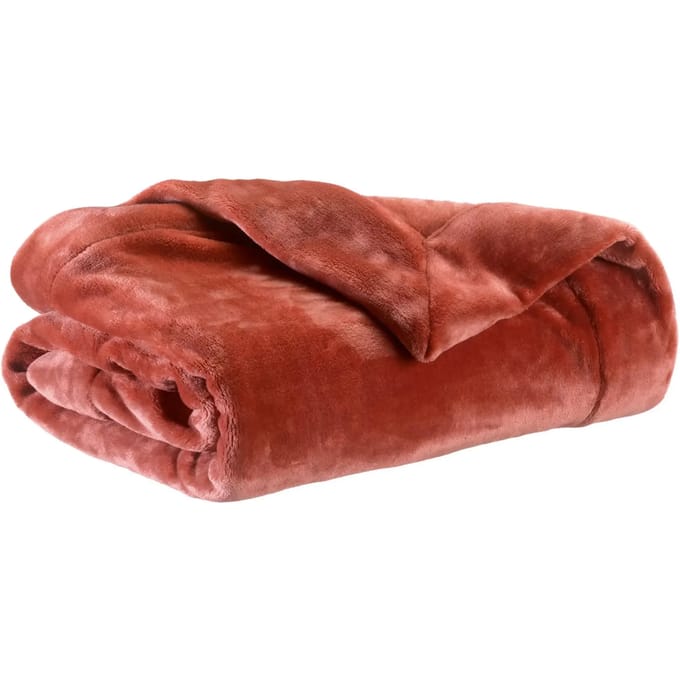 Deken Vivaraise Tender in polyester, kleur Siena, 150 x 200 cm