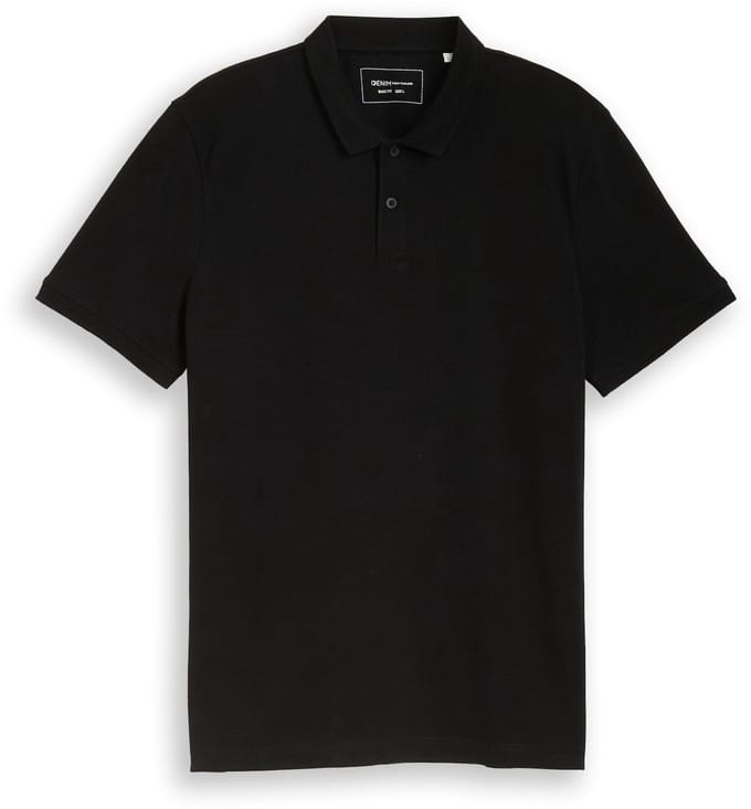 Tom Tailor Denim - Piqué-poloshirt van katoen - Maat S - Black