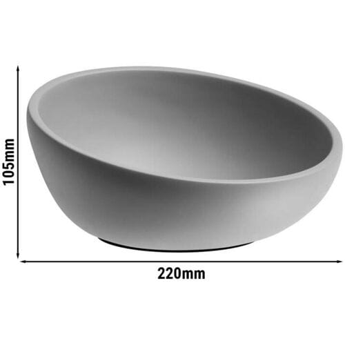 GGM Gastro (6 Stück) Schale - ELEMENT - Beton - 1,1 Liter - Ø 220mm - Grau