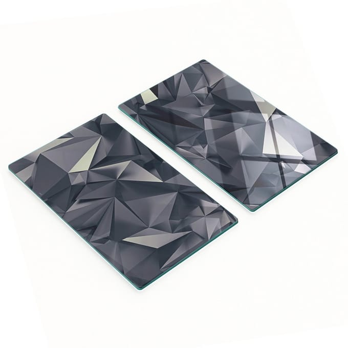 Multifunctionele decoratieve glazen keukenplanken, abstract ontwerp, 2x30x52 cm