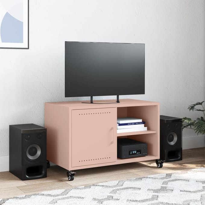 vidaXL - Tv-meubel - 68x39x43,5 - cm - staal - roze