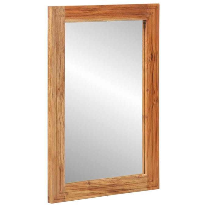 vidaXL - Badkamerspiegel - Wandgemonteerd - Bruin - 70 - x - 50 - x - 2.5 - cm
