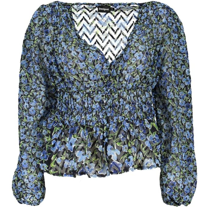 Bloemendesshirts Blouse met Gerimpelde Taille