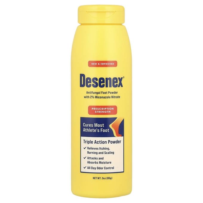 Antischimmel Voetpoeder, Drievoudige Werking, 3 oz (85 gram)