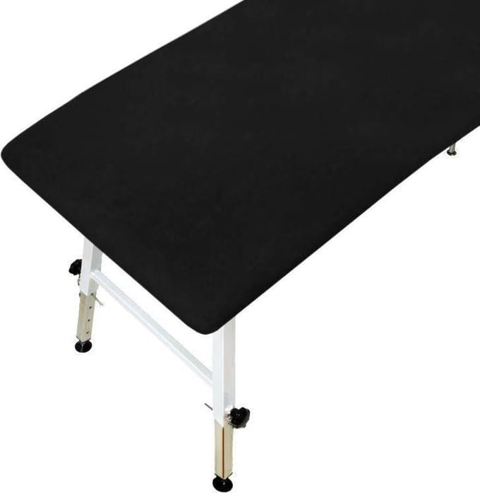 Badstofhoes voor massagebank Zwart