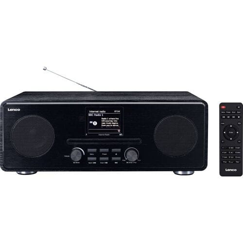 Lenco IR DAB+ FM-radio with CD BT and RC Zwart - DAB+/FM - Black