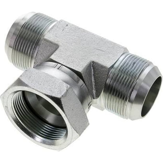 JIC T-koppeling UN 1-7/8''-12 Buitendraad x Binnendraad Staal 170 bar (2388.5psi)