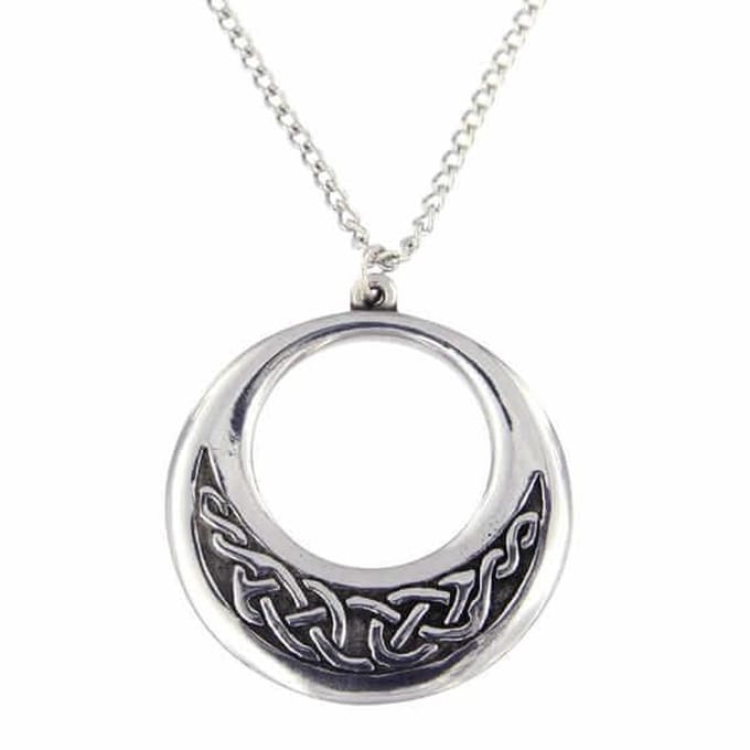 St Justin keltisch ketting, 'oorring' hanger