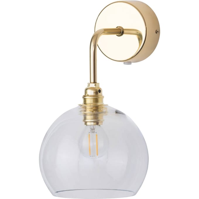 EBB & FLOW Rowan wandlamp goud kap helder