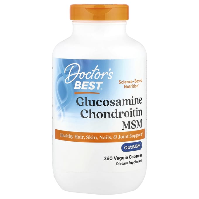 Doctor's Best, Glucosamine Chondroïtine MSM, 360 gélules