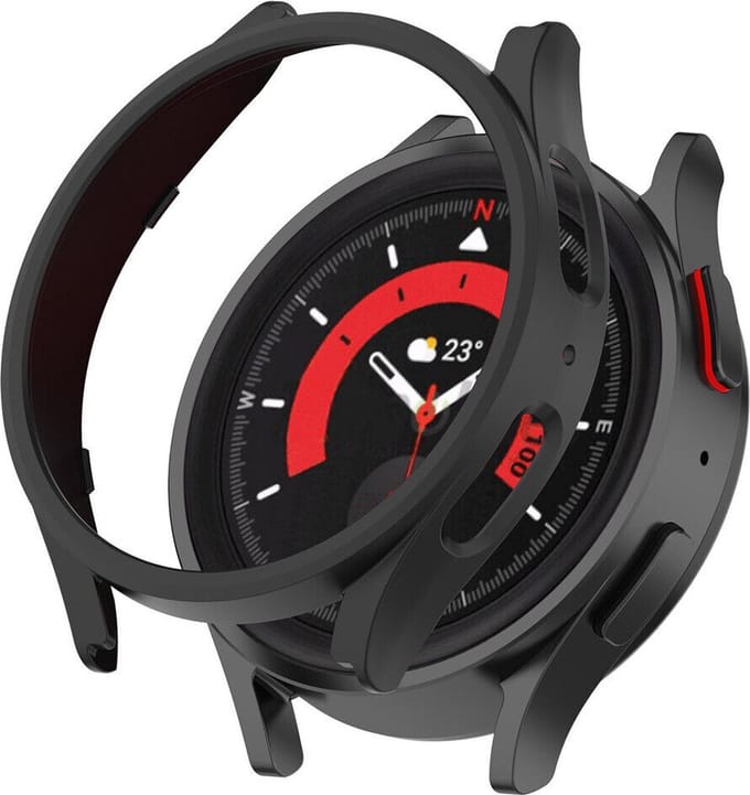 Strap-it Hard Case – Geschikt voor Samsung Galaxy Watch 5 Pro – Full Protect – Zwart