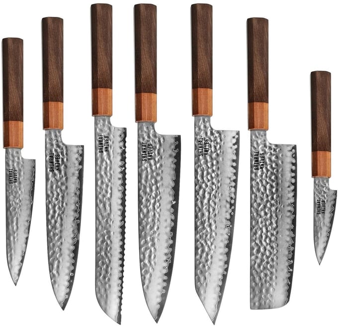 Shinrai Knives - Kigami Exclusive Damascus 7-delige messenset