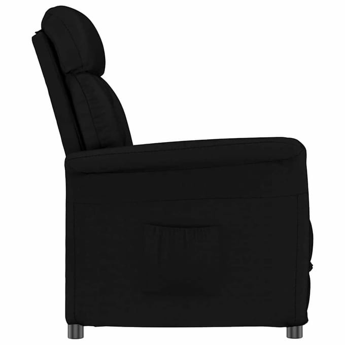 vidaXL Fauteuil Zwart Microvezel