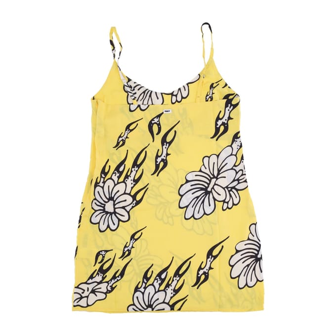 Flamin' Flower-jurk voor dames Cyber   Geel