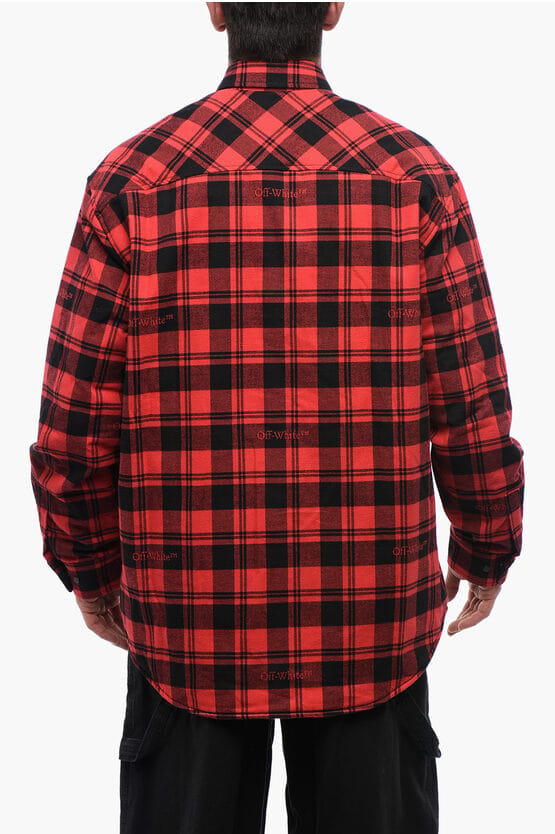 Geruit gevoerd flanellen overshirt in rood