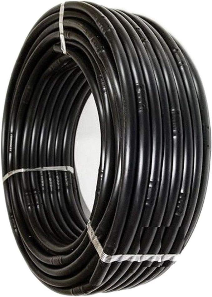 Druppelslang - Irriatiebuis - Tuin Bewateren - Geïntegreerde Druppelaars - 100 meter - Zwart