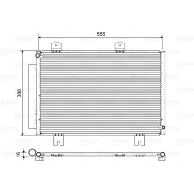 Condensator, airconditioning VALEO 822594