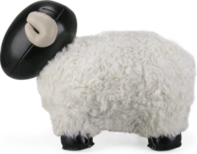 Zuny boekensteun schaap zwart/wit