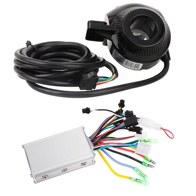 Elektrische Fiets Elektrische Scooter Borstelloze Controller LCD Display Paneel Draaiknop Instrument 36V black