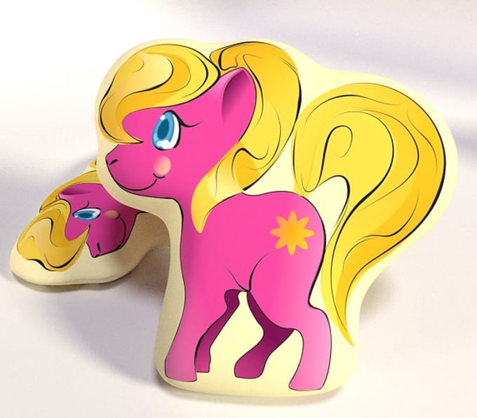 Sierkussen - Little Pony - Roze - 30 Cm X 30 Cm