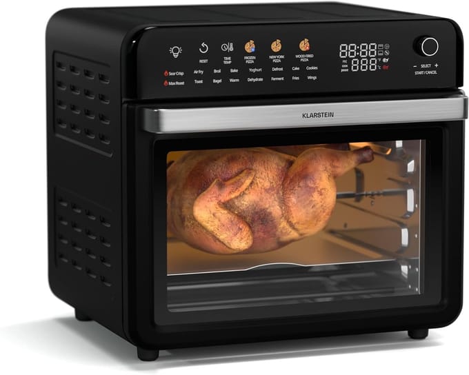 Heteluchtoven - Airfryer Keuken - Gezond Koken - 19 Programma's - 34 Liter - Zwart