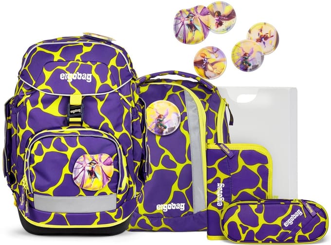 ergobag Schooltas Lumi-Edition Pack-Set 6-delig SuBärkraft Paars