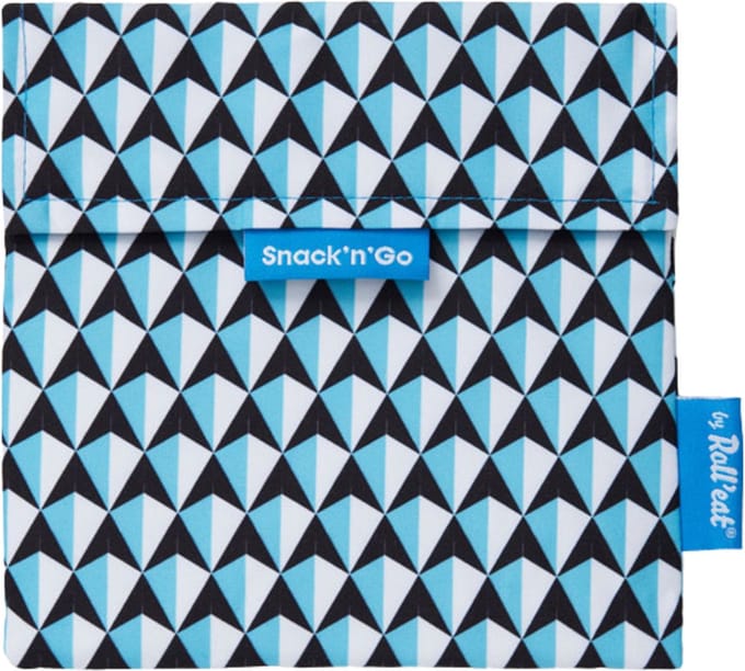 Roll'Eat Snack'n'Go Herbruikbaar Boterhamzakje - Tiles Blue