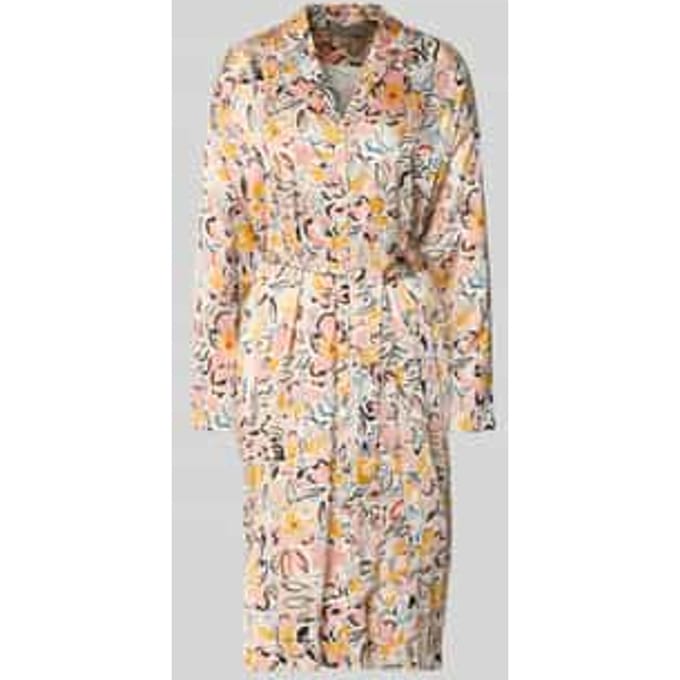 Midi-jurk met all-over motief