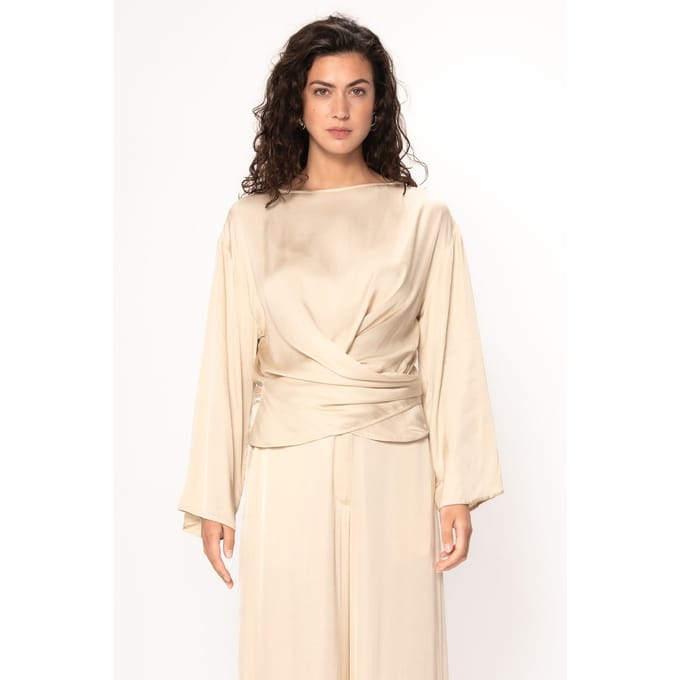 VIVEH Eira Top Almond Größe: 36 | Longsleeves Outlet | Damen | Braun