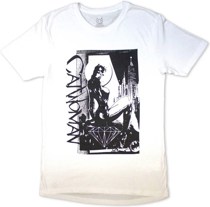 DC Comics Batman - Catwoman - Skyline Heren T-shirt - M - Wit
