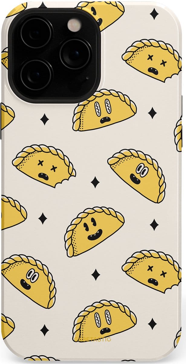Casetastic hoesje geschikt voor Apple iPhone 13 Pro Max - MagSafe - Dubbellaagse bescherming - Pastei gerei - Fashion Case - Wit Goud Beige Lichtgrijs