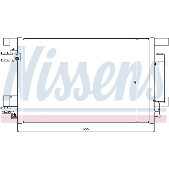 Condensator, airconditioning NISSENS 940029