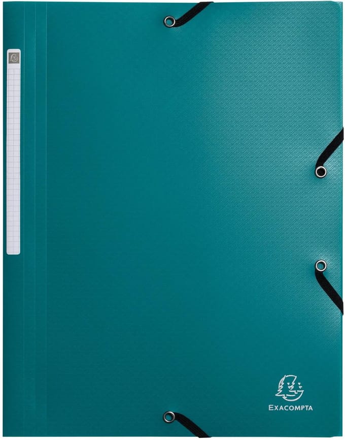 Exacompta Elastomap - 3 kleppen - Elastiek - A4 - Groen