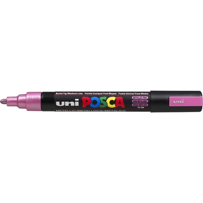 Metallic roze verfstift op waterbasis met conische punt medium
