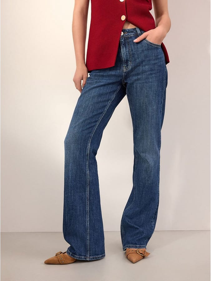 Next - Dames - Authentieke jeans met bootcut - Petite - Blauw