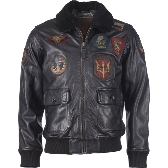 Top Gun leren jas TGJ1001