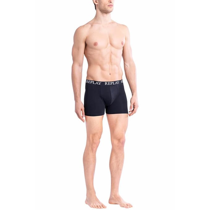 Replay Boxershorts voor heren (Set van 2) (Donkerblauw/Wit)