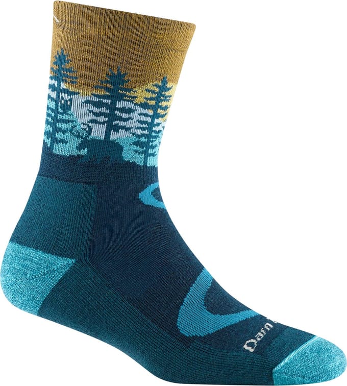 Darn Tough Northwoods Micro Crew Midweight Wandelsokken Dames (Maat - S, Kleur - Dark Teal)
