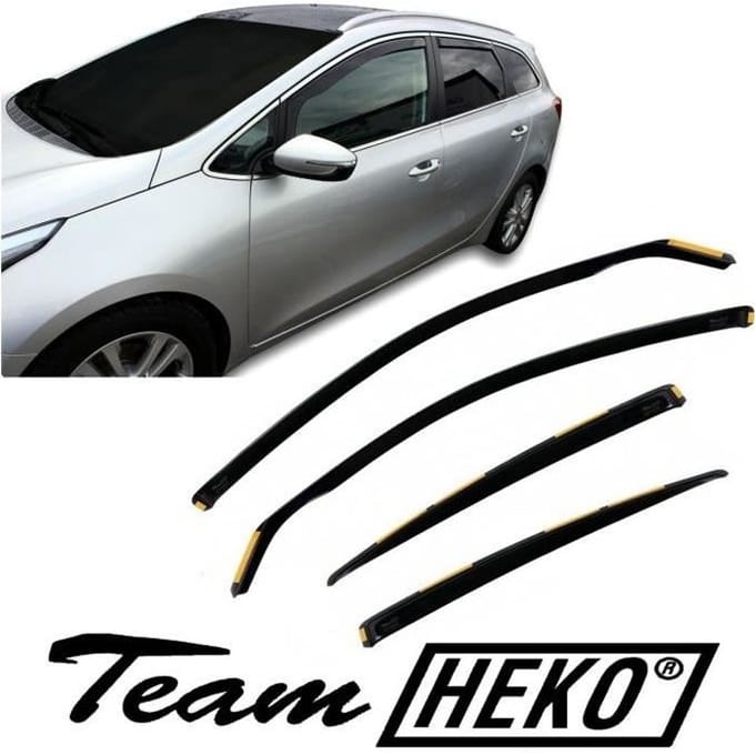 Déflecteurs d'Air - JJ AUTOMOTIVE - Kia Ceed 2 5P Combi - Fumé - Acrylique Renforcé - Installation Facile