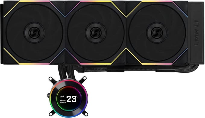 360mm AIO Waterkoeling met LCD Display en ARGB Ventilator - Zwart